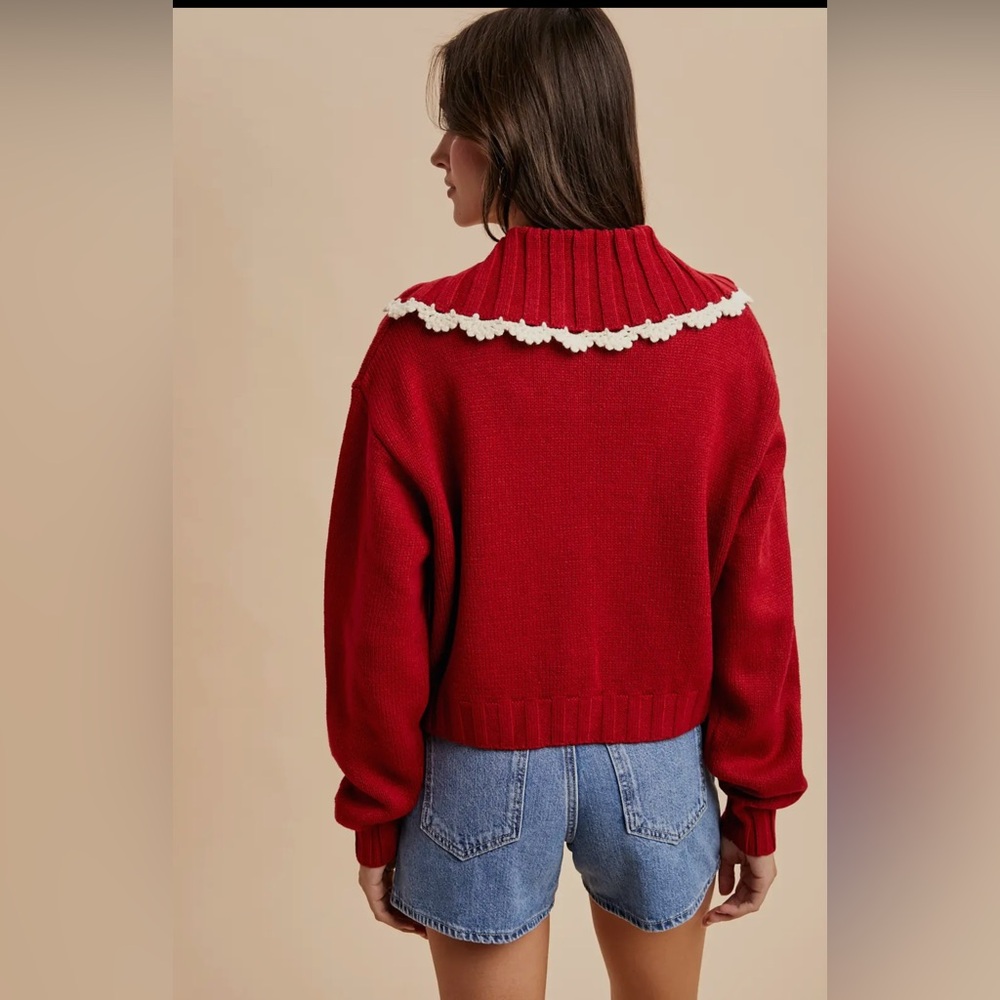 Doll Collar Button Up Cardigan - Picture 4 of 9